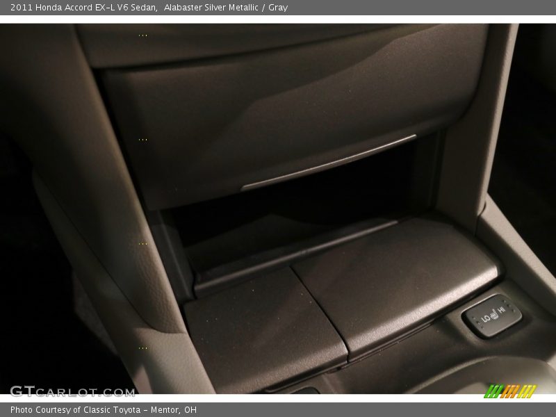 Alabaster Silver Metallic / Gray 2011 Honda Accord EX-L V6 Sedan