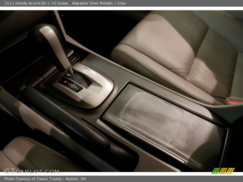 Alabaster Silver Metallic / Gray 2011 Honda Accord EX-L V6 Sedan