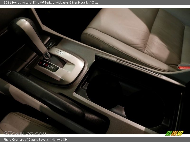 Alabaster Silver Metallic / Gray 2011 Honda Accord EX-L V6 Sedan