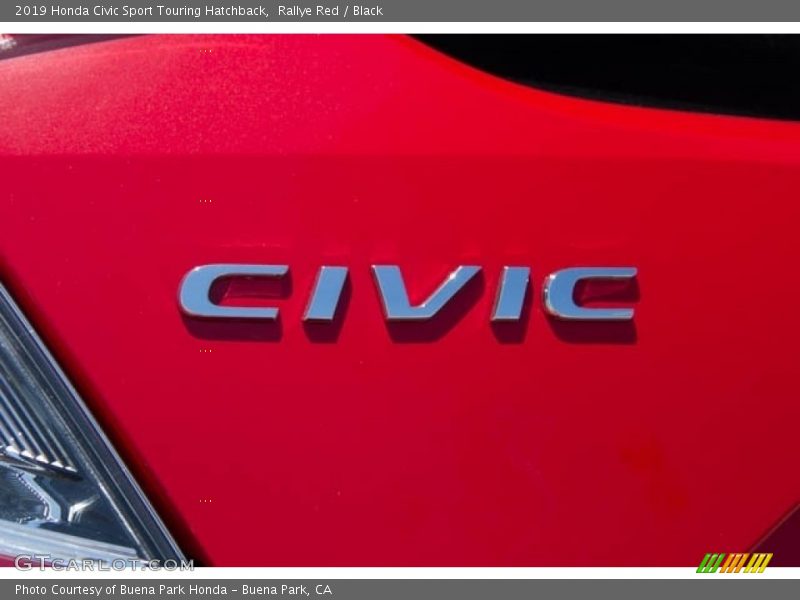 Rallye Red / Black 2019 Honda Civic Sport Touring Hatchback