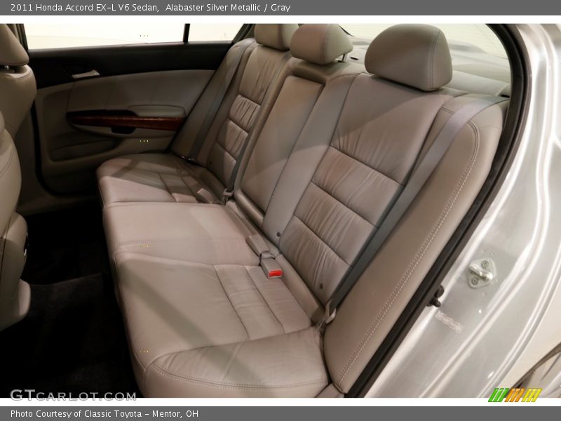 Alabaster Silver Metallic / Gray 2011 Honda Accord EX-L V6 Sedan