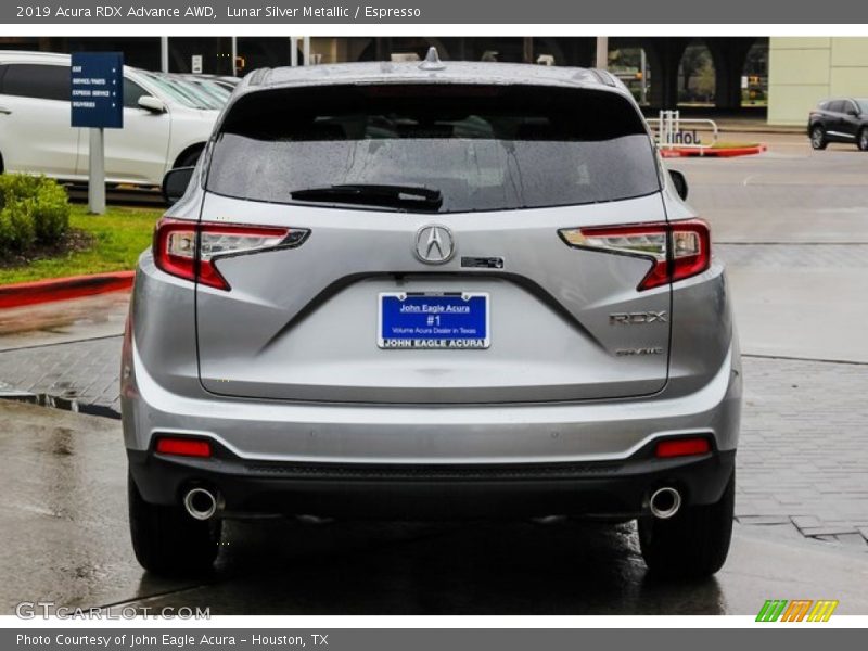 Lunar Silver Metallic / Espresso 2019 Acura RDX Advance AWD