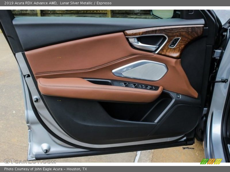 Lunar Silver Metallic / Espresso 2019 Acura RDX Advance AWD