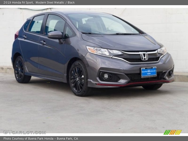 Modern Steel Metallic / Black 2019 Honda Fit Sport