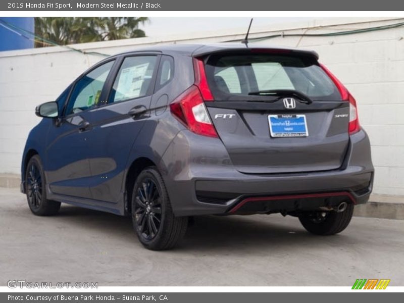 Modern Steel Metallic / Black 2019 Honda Fit Sport