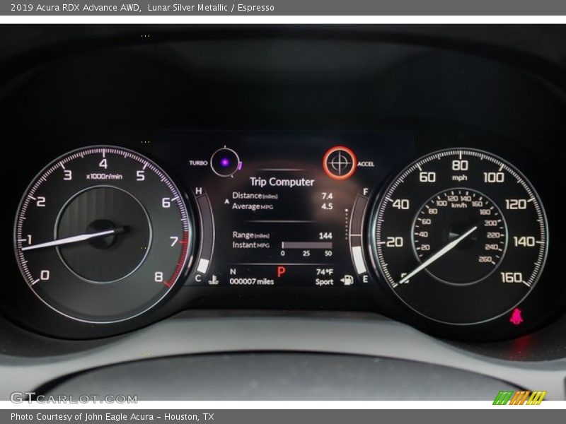 Lunar Silver Metallic / Espresso 2019 Acura RDX Advance AWD