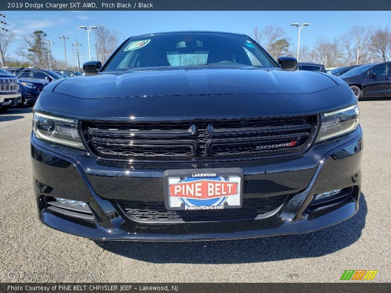 Pitch Black / Black 2019 Dodge Charger SXT AWD
