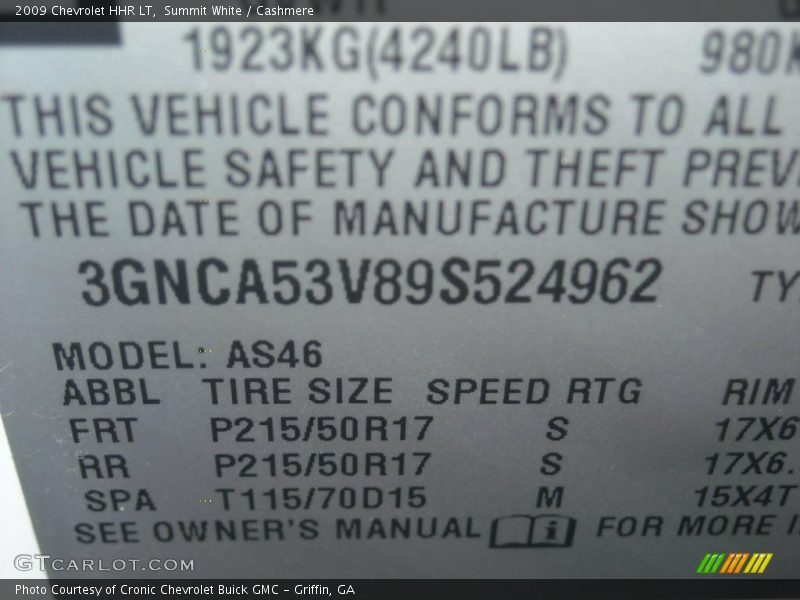 Summit White / Cashmere 2009 Chevrolet HHR LT