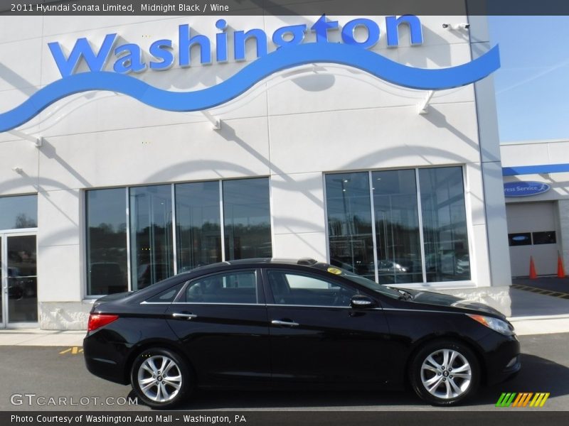 Midnight Black / Wine 2011 Hyundai Sonata Limited