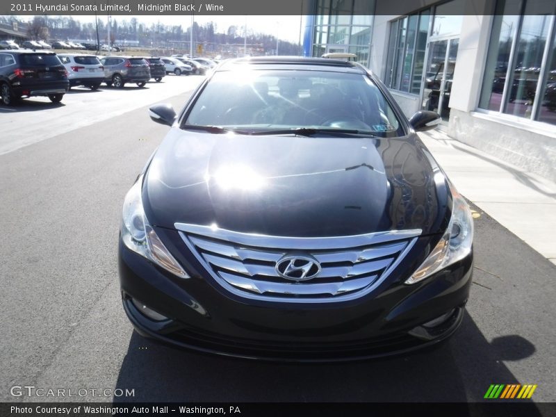 Midnight Black / Wine 2011 Hyundai Sonata Limited