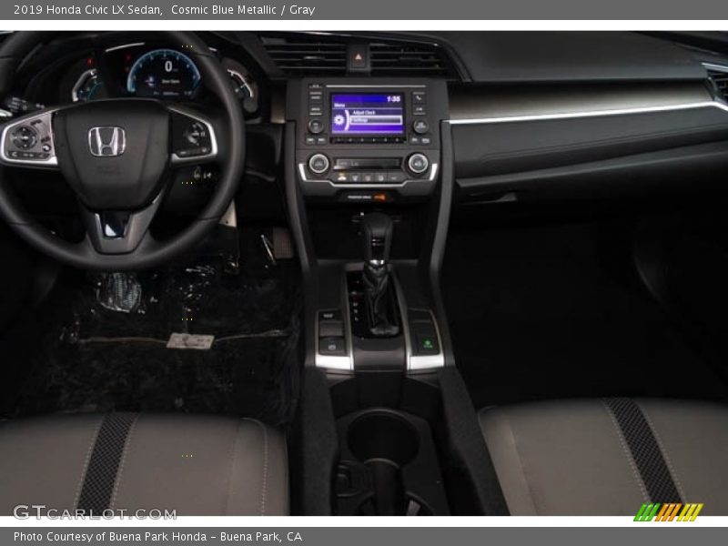 Cosmic Blue Metallic / Gray 2019 Honda Civic LX Sedan