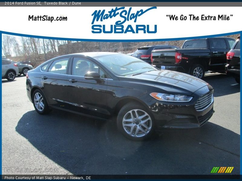 Tuxedo Black / Dune 2014 Ford Fusion SE