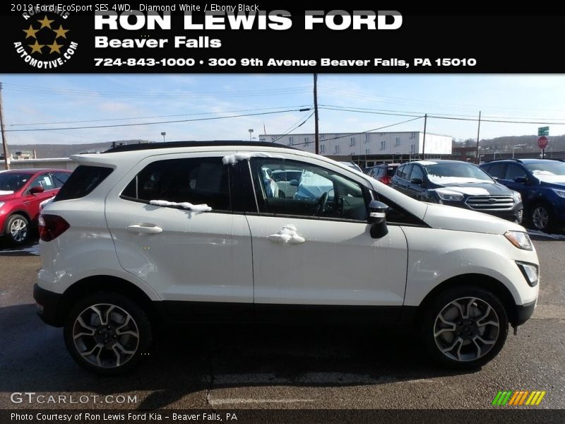 Diamond White / Ebony Black 2019 Ford EcoSport SES 4WD