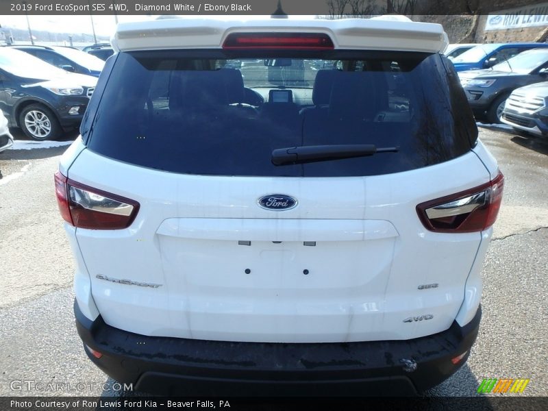 Diamond White / Ebony Black 2019 Ford EcoSport SES 4WD