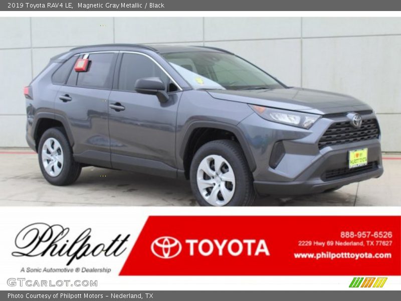 Magnetic Gray Metallic / Black 2019 Toyota RAV4 LE