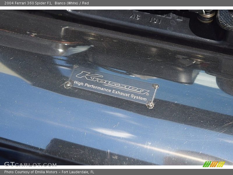 Info Tag of 2004 360 Spider F1