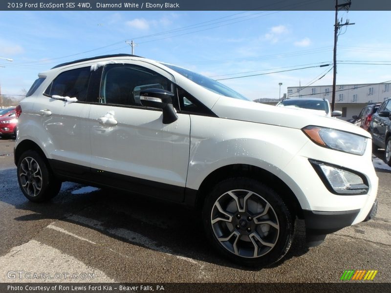 Diamond White / Ebony Black 2019 Ford EcoSport SES 4WD