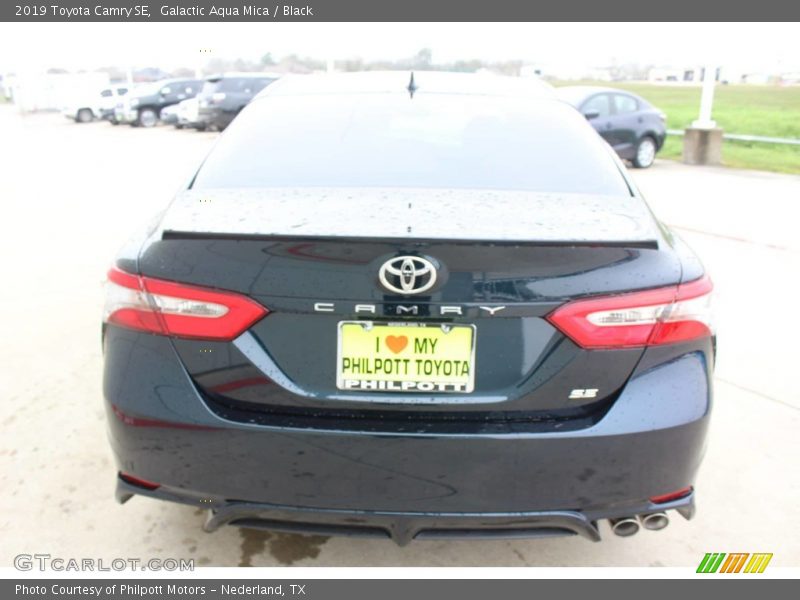 Galactic Aqua Mica / Black 2019 Toyota Camry SE