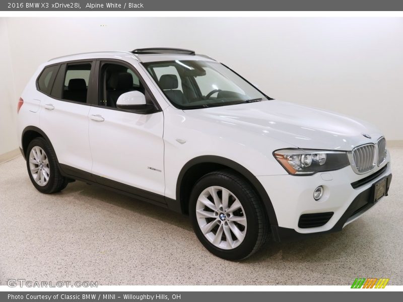 Alpine White / Black 2016 BMW X3 xDrive28i