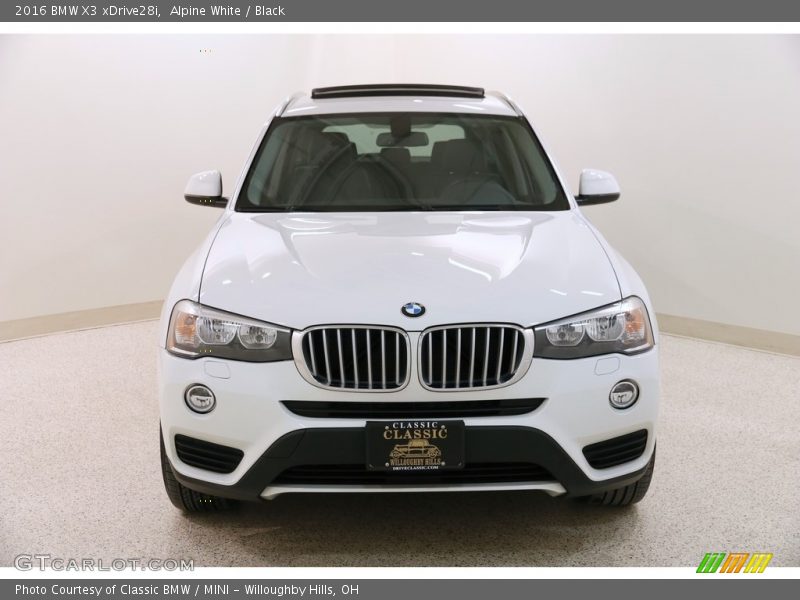 Alpine White / Black 2016 BMW X3 xDrive28i