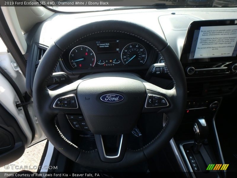 Diamond White / Ebony Black 2019 Ford EcoSport SES 4WD