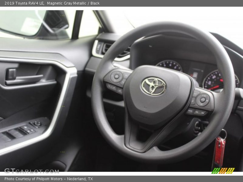 Magnetic Gray Metallic / Black 2019 Toyota RAV4 LE