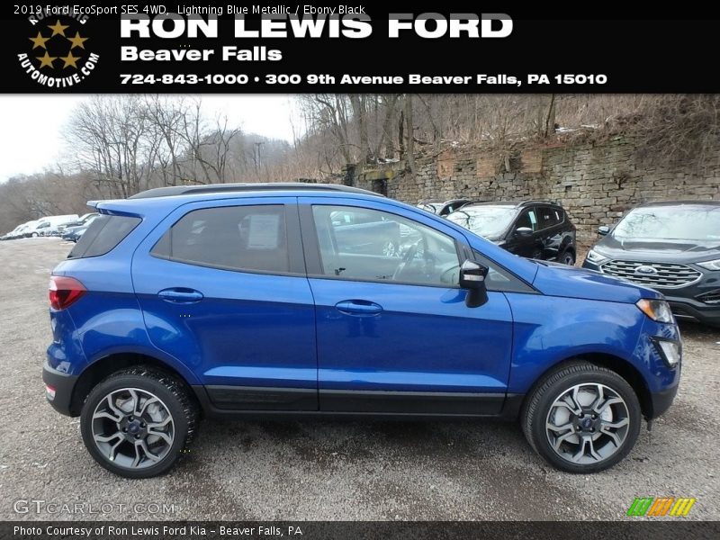 Lightning Blue Metallic / Ebony Black 2019 Ford EcoSport SES 4WD