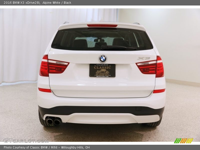 Alpine White / Black 2016 BMW X3 xDrive28i