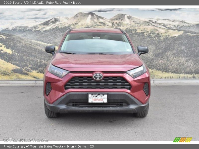 Ruby Flare Pearl / Black 2019 Toyota RAV4 LE AWD