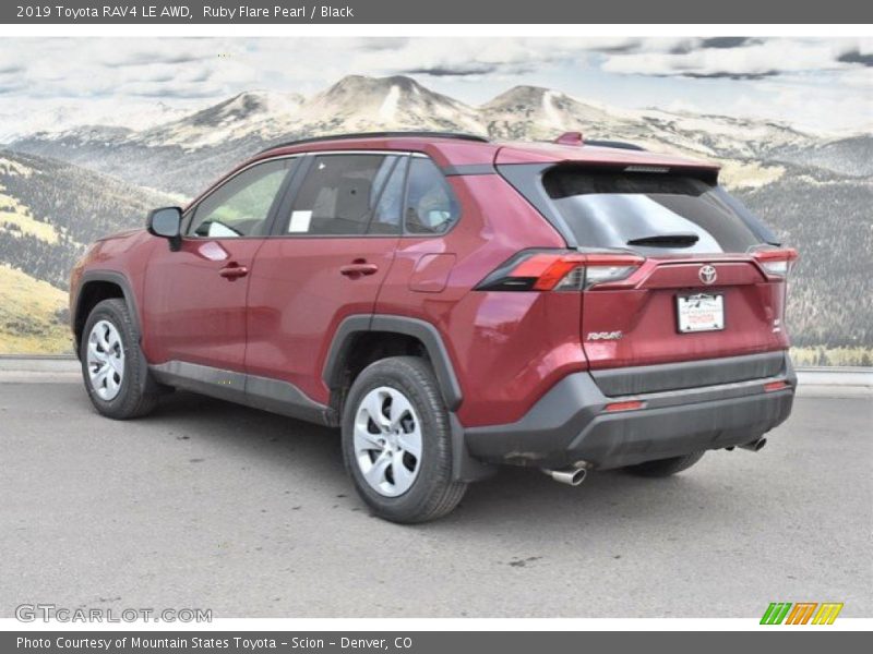 Ruby Flare Pearl / Black 2019 Toyota RAV4 LE AWD