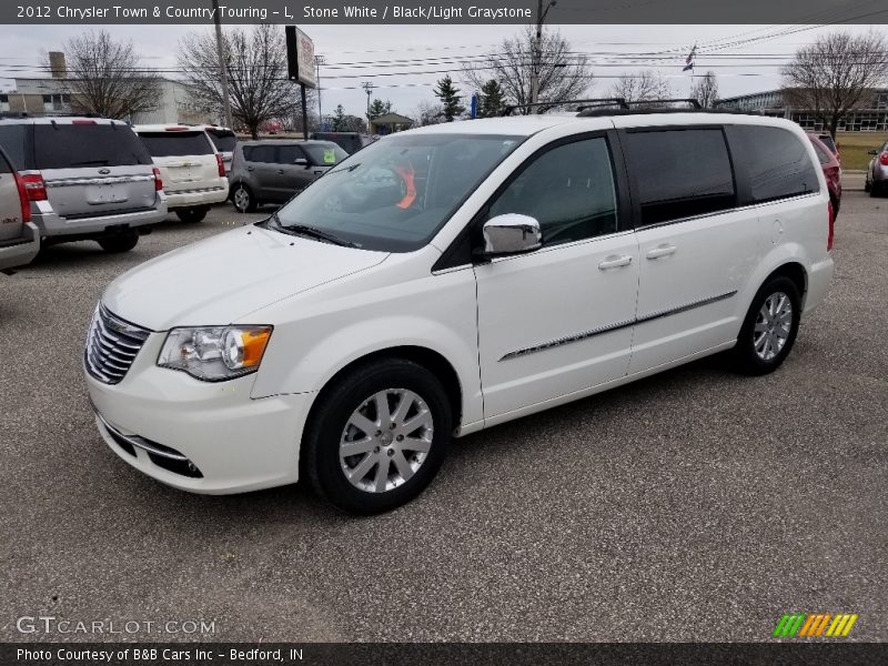 Stone White / Black/Light Graystone 2012 Chrysler Town & Country Touring - L