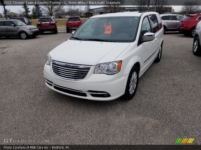 Stone White / Black/Light Graystone 2012 Chrysler Town & Country Touring - L