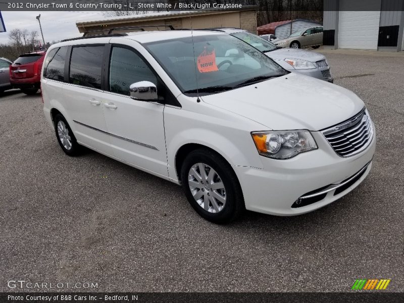 Stone White / Black/Light Graystone 2012 Chrysler Town & Country Touring - L