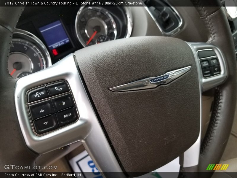 Stone White / Black/Light Graystone 2012 Chrysler Town & Country Touring - L