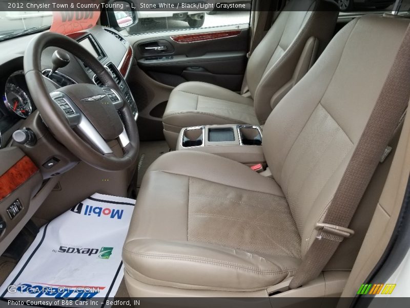 Stone White / Black/Light Graystone 2012 Chrysler Town & Country Touring - L