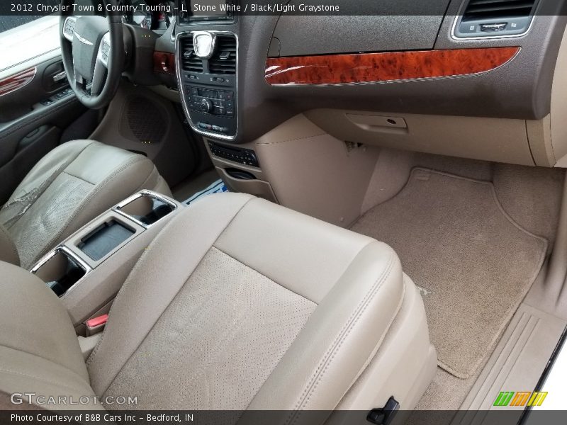 Stone White / Black/Light Graystone 2012 Chrysler Town & Country Touring - L