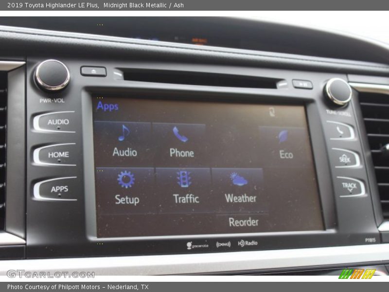 Midnight Black Metallic / Ash 2019 Toyota Highlander LE Plus