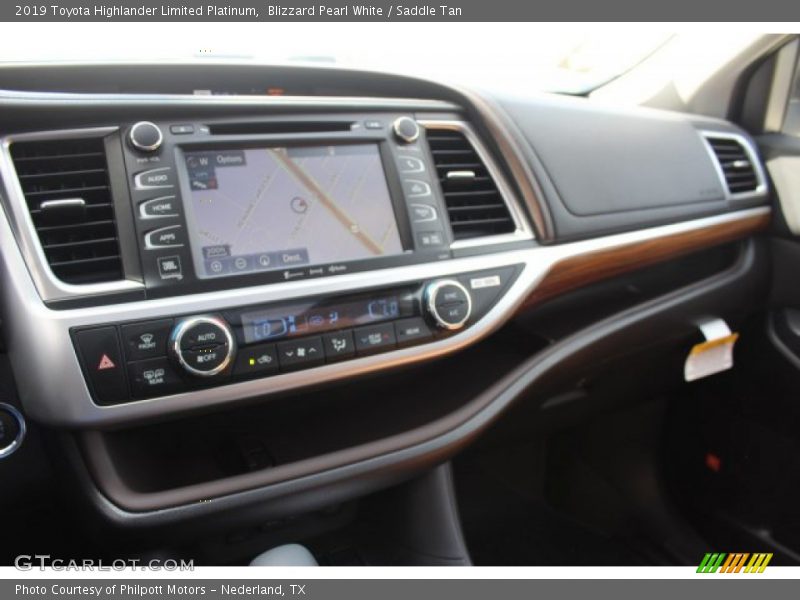 Blizzard Pearl White / Saddle Tan 2019 Toyota Highlander Limited Platinum