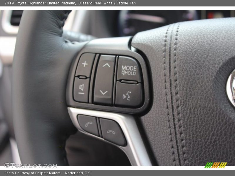 Blizzard Pearl White / Saddle Tan 2019 Toyota Highlander Limited Platinum