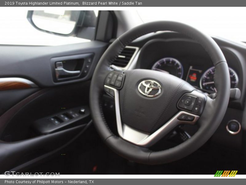 Blizzard Pearl White / Saddle Tan 2019 Toyota Highlander Limited Platinum