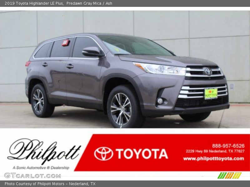 Predawn Gray Mica / Ash 2019 Toyota Highlander LE Plus
