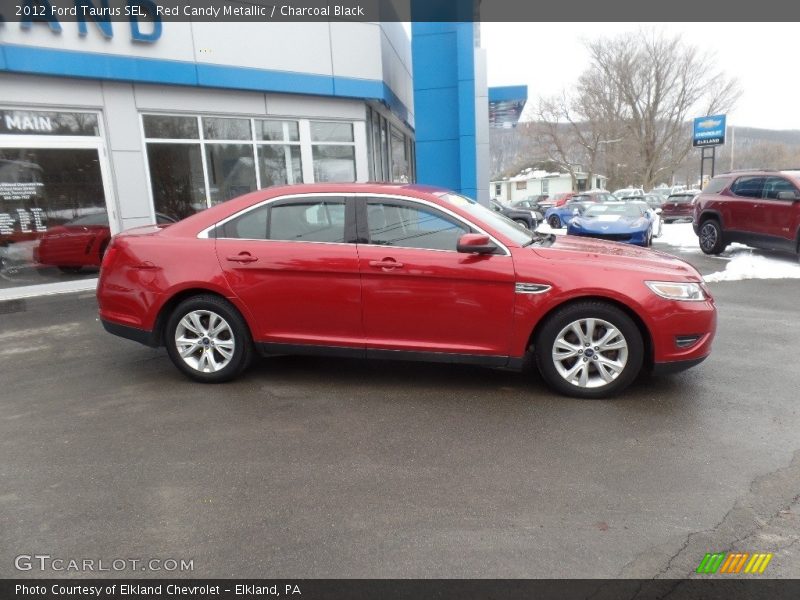 Red Candy Metallic / Charcoal Black 2012 Ford Taurus SEL