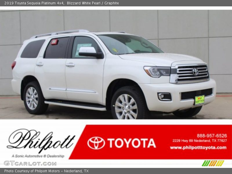 Blizzard White Pearl / Graphite 2019 Toyota Sequoia Platinum 4x4