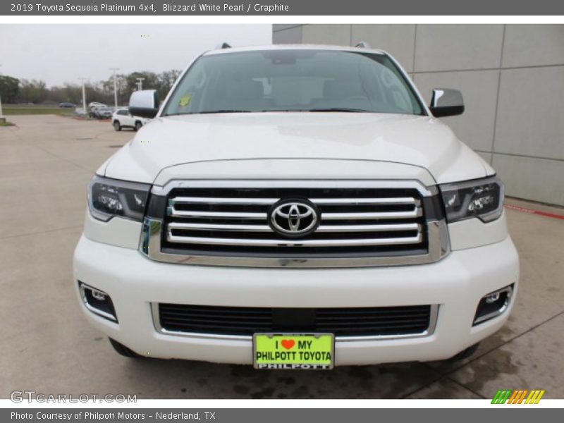 Blizzard White Pearl / Graphite 2019 Toyota Sequoia Platinum 4x4