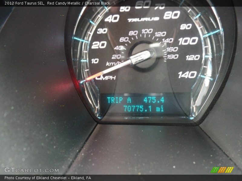 Red Candy Metallic / Charcoal Black 2012 Ford Taurus SEL