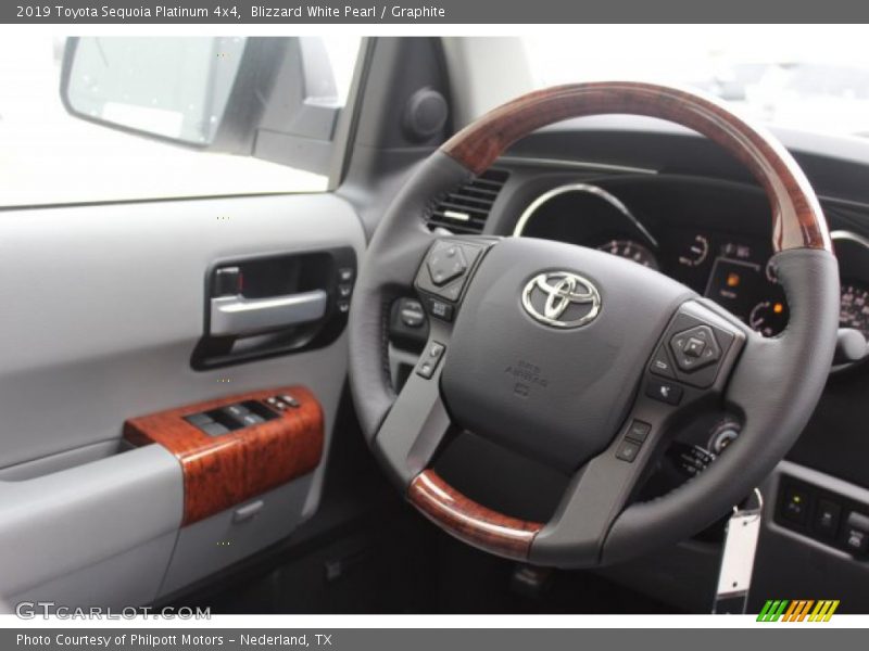 Blizzard White Pearl / Graphite 2019 Toyota Sequoia Platinum 4x4