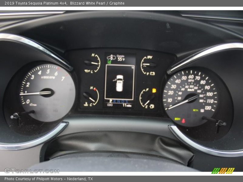 Blizzard White Pearl / Graphite 2019 Toyota Sequoia Platinum 4x4