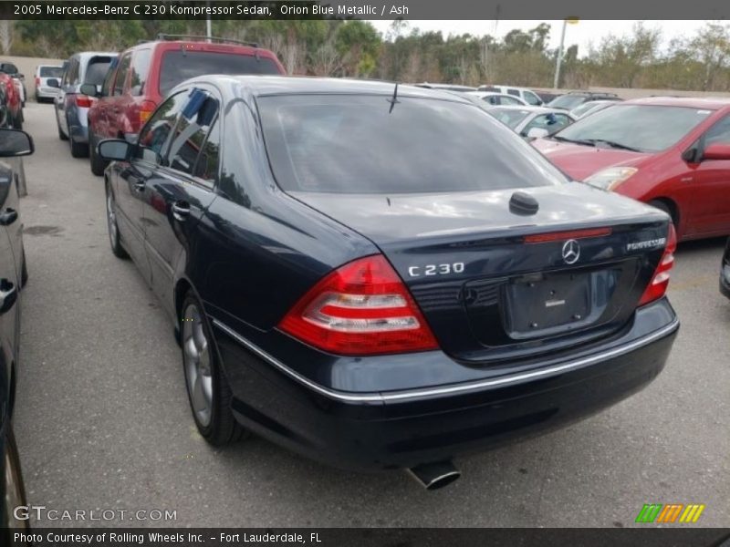 Orion Blue Metallic / Ash 2005 Mercedes-Benz C 230 Kompressor Sedan