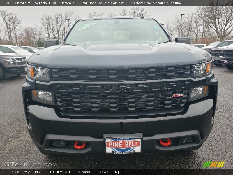 Shadow Gray Metallic / Jet Black 2019 Chevrolet Silverado 1500 Custom Z71 Trail Boss Double Cab 4WD