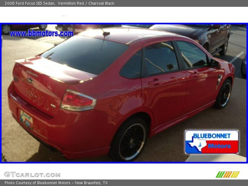 Vermillion Red / Charcoal Black 2008 Ford Focus SES Sedan